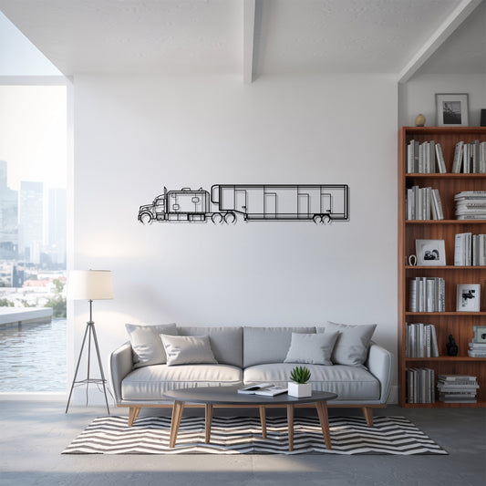 Custom 567 with Trailer - Metal Wall Art