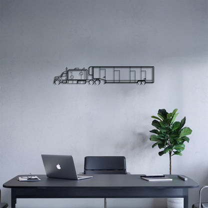 Custom 567 with Trailer - Metal Wall Art