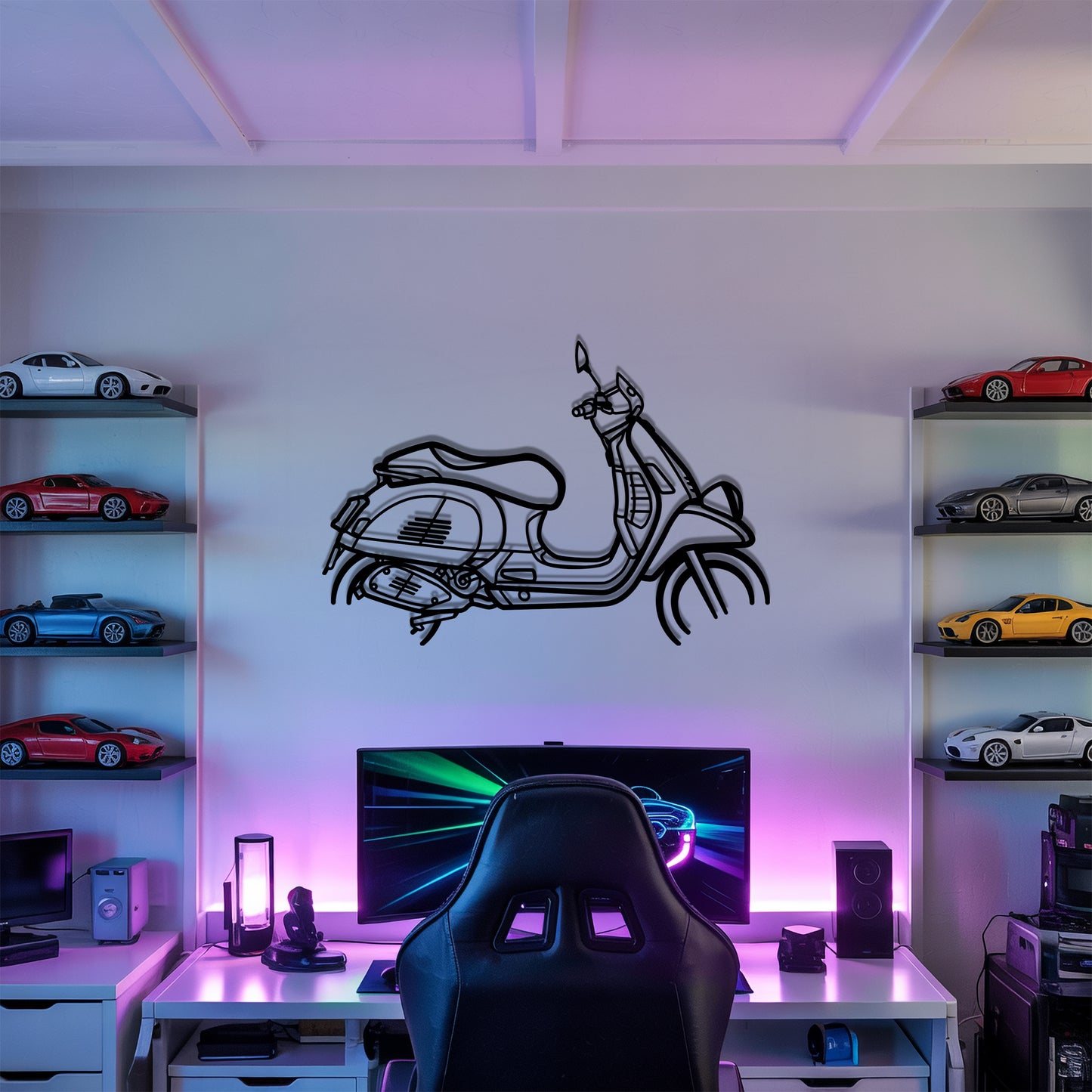 GTS 300 - Motorcycle Metal Silhouette Wall Art - Bikers Gift - Garage Decor