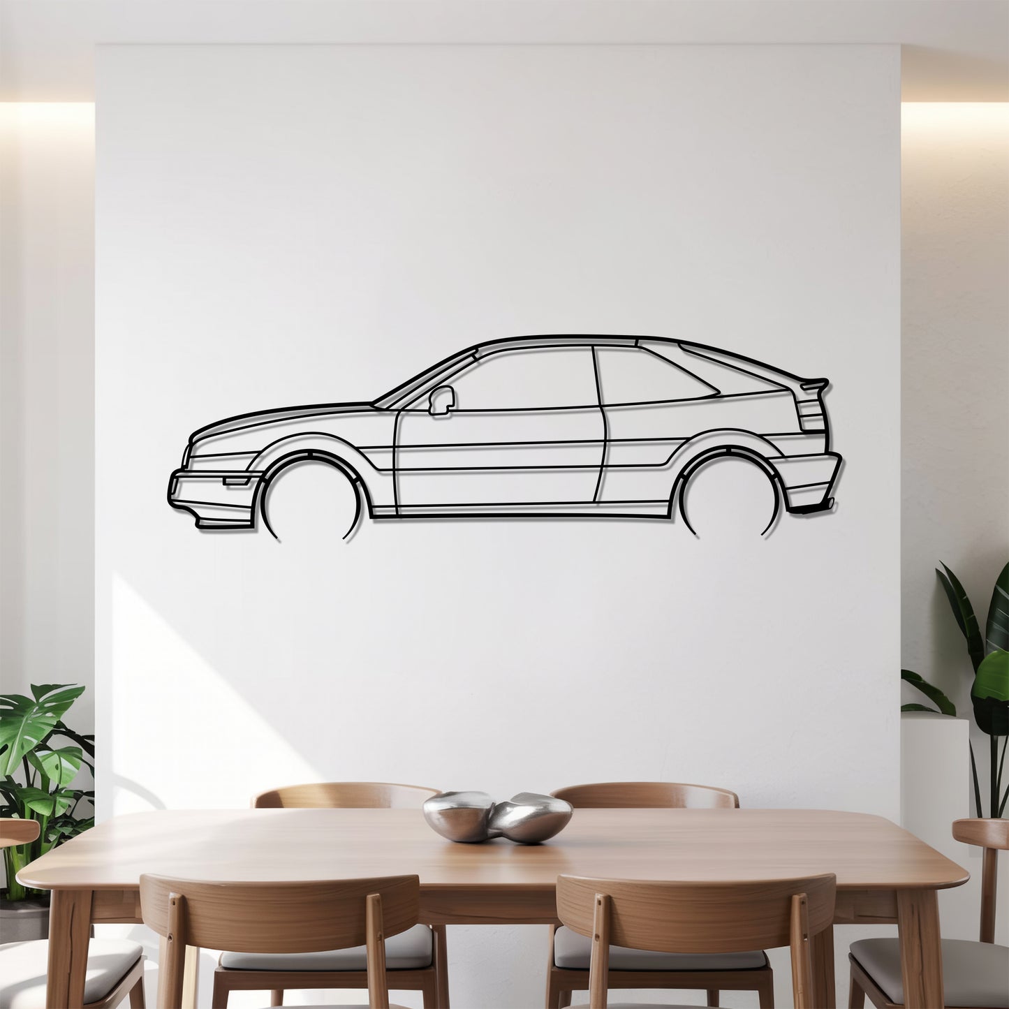 Corrado Detailed - Car Metal Silhouette Wall Art - Car Enthusiast Gift - Laser-cut Garage Decor