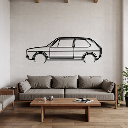 Golf I Detailed - Car Metal Silhouette Wall Art - Car Enthusiast Gift - Laser-cut Garage Decor