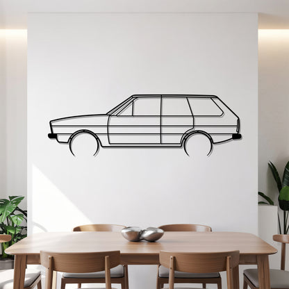 Passat B1 Variant Detailed - Car Metal Silhouette Wall Art - Car Enthusiast Gift - Laser-cut Garage Decor