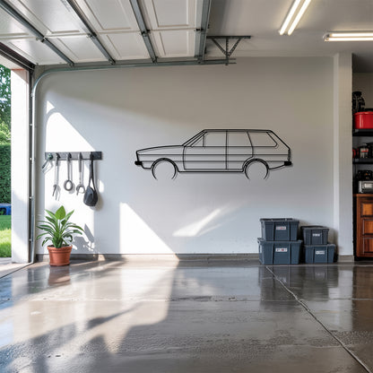 Passat B1 Variant Detailed - Car Metal Silhouette Wall Art - Car Enthusiast Gift - Laser-cut Garage Decor