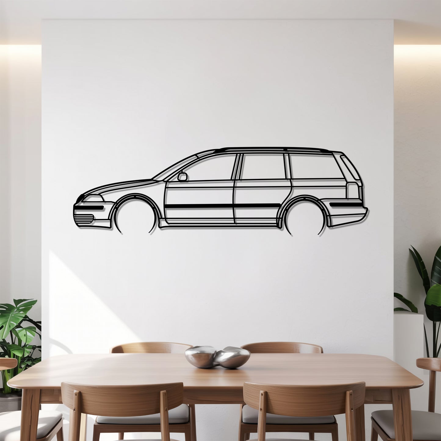Passat B5 Variant Detailed - Car Metal Silhouette Wall Art - Car Enthusiast Gift - Laser-cut Garage Decor