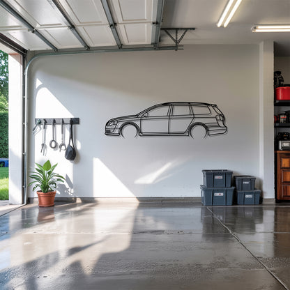 Passat B6 Variant Detailed - Car Metal Silhouette Wall Art - Car Enthusiast Gift - Laser-cut Garage Decor