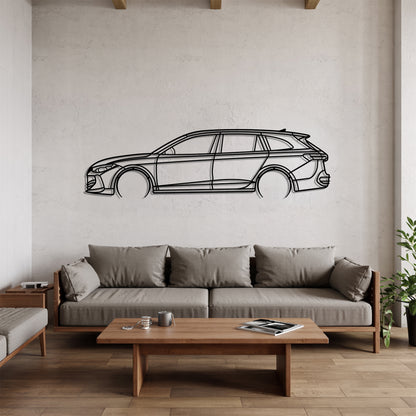 Passat B9 Variant Detailed - Car Metal Silhouette Wall Art - Car Enthusiast Gift - Laser-cut Garage Decor
