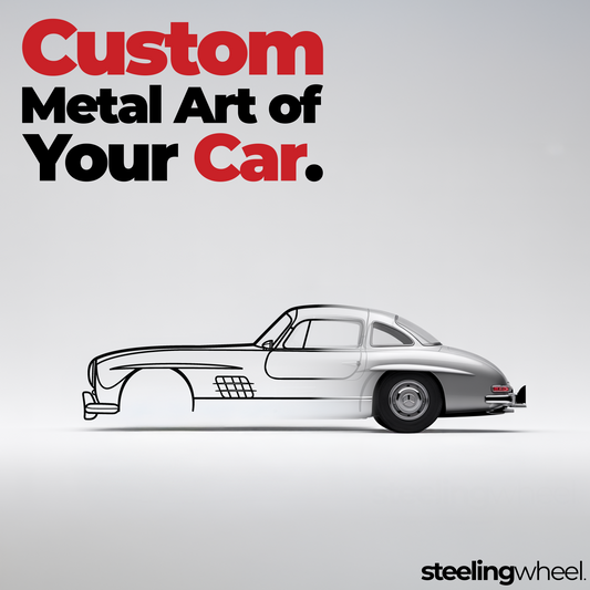 Custom Car Silhouette - Metal Wall Art