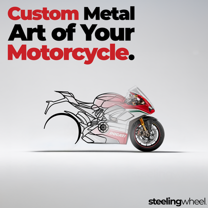 Custom Motorcycle Silhouette - Metal Wall Art