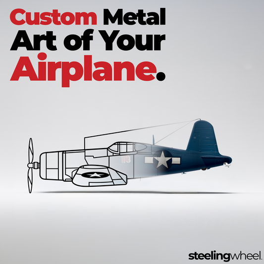 Custom Airplane Silhouette - Metal Wall Art
