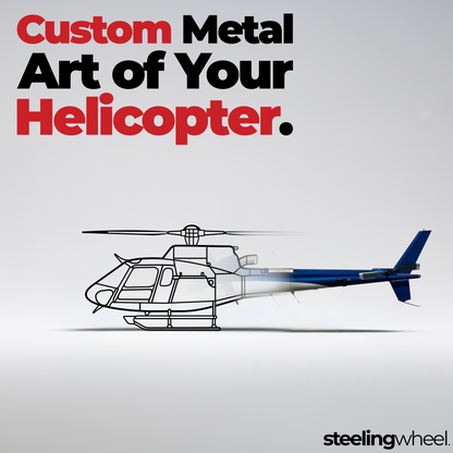 Custom Helicopter Silhouette - Metal Wall Art